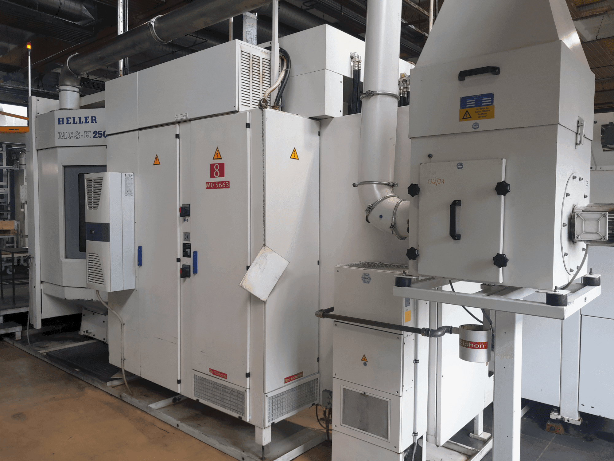 Frontansicht der HELLER MCS-H 250  Maschine