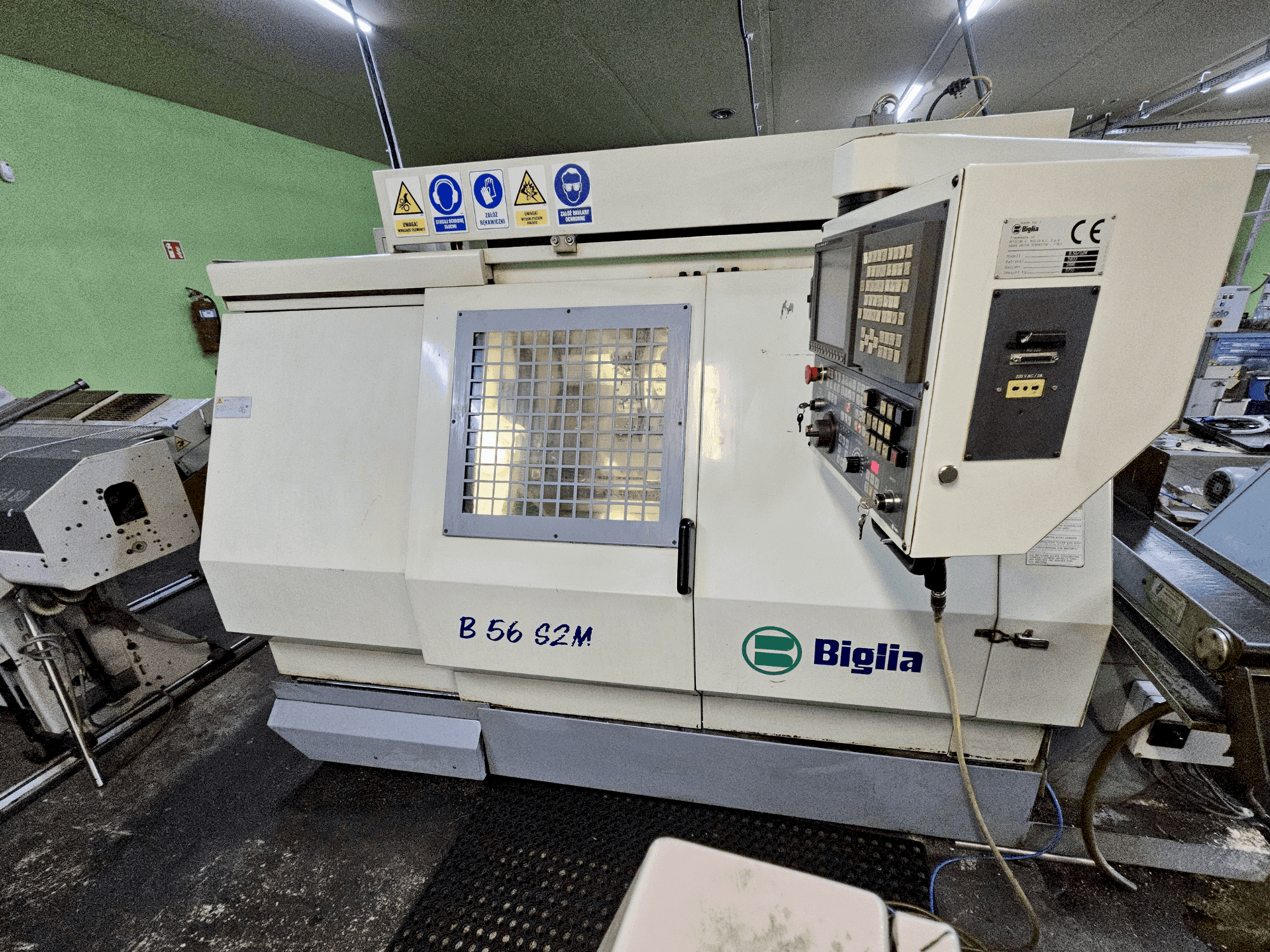 Frontansicht der Biglia B56 S2M  Maschine