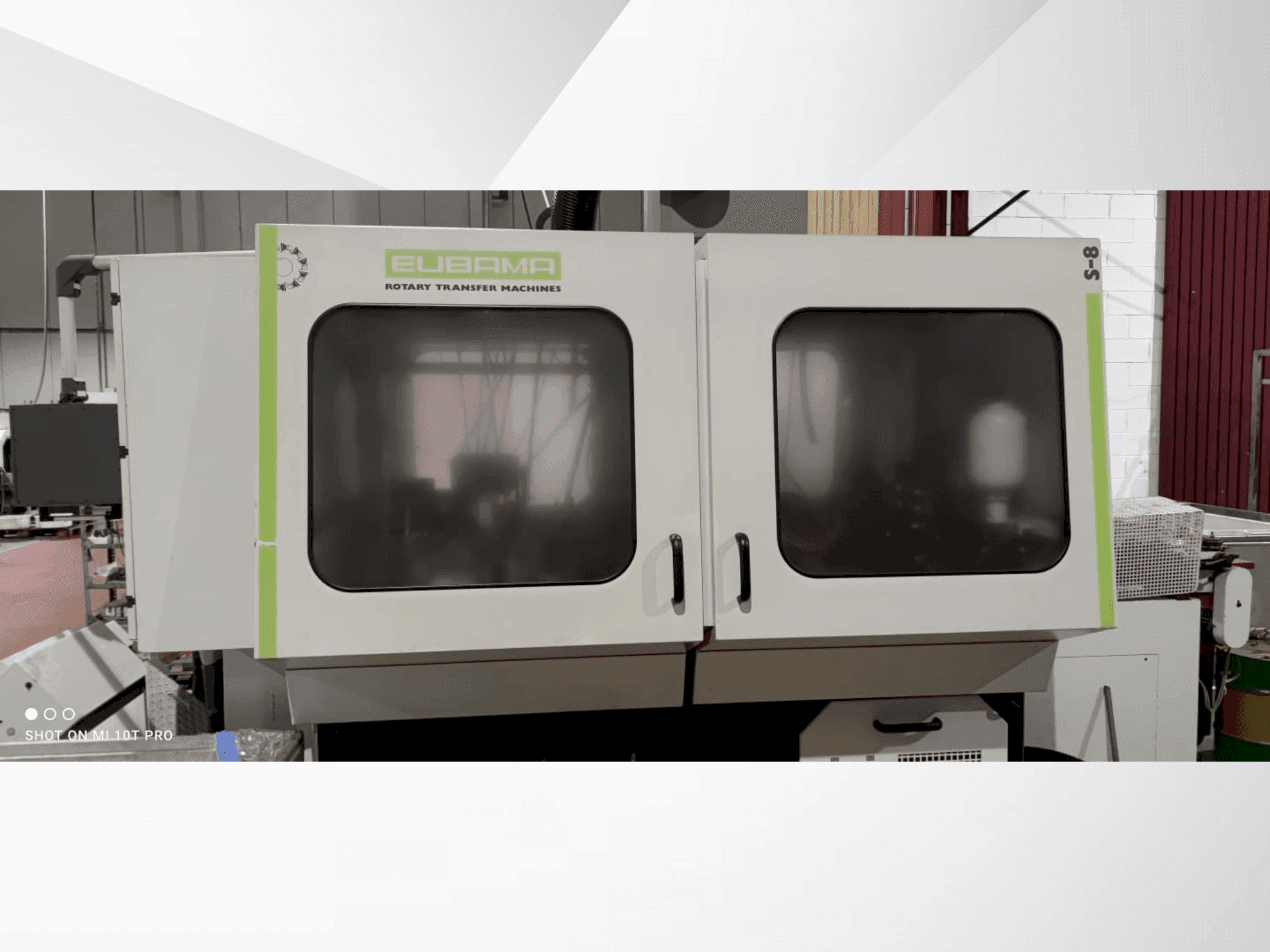 Frontansicht der EUBAMA S8  Maschine