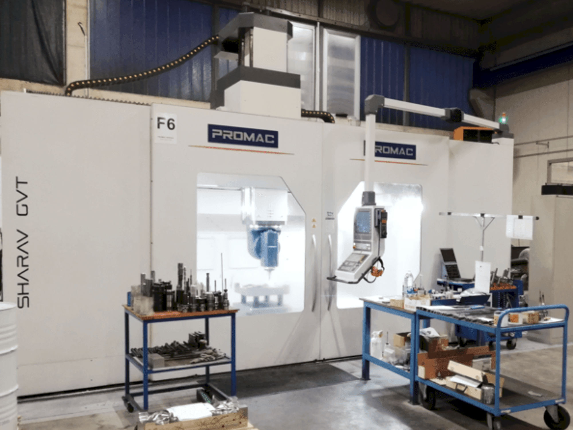 Frontansicht der PROMAC SHARAV GTV 3.5  Maschine