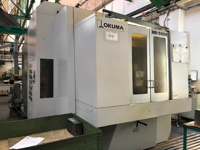Frontansicht der Okuma MB-500H  Maschine