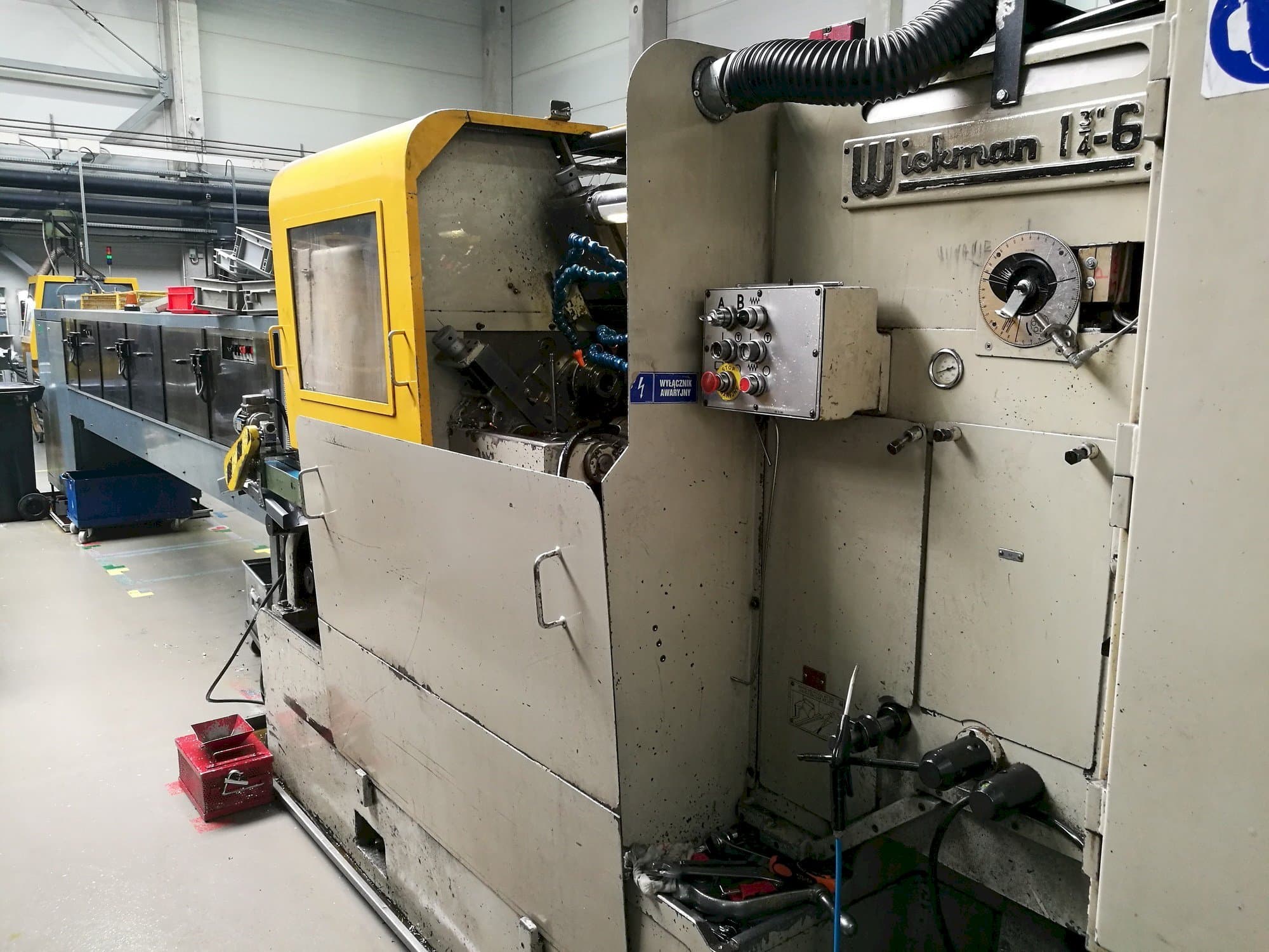 Frontansicht der Wickman 1  3/4"-6  Maschine