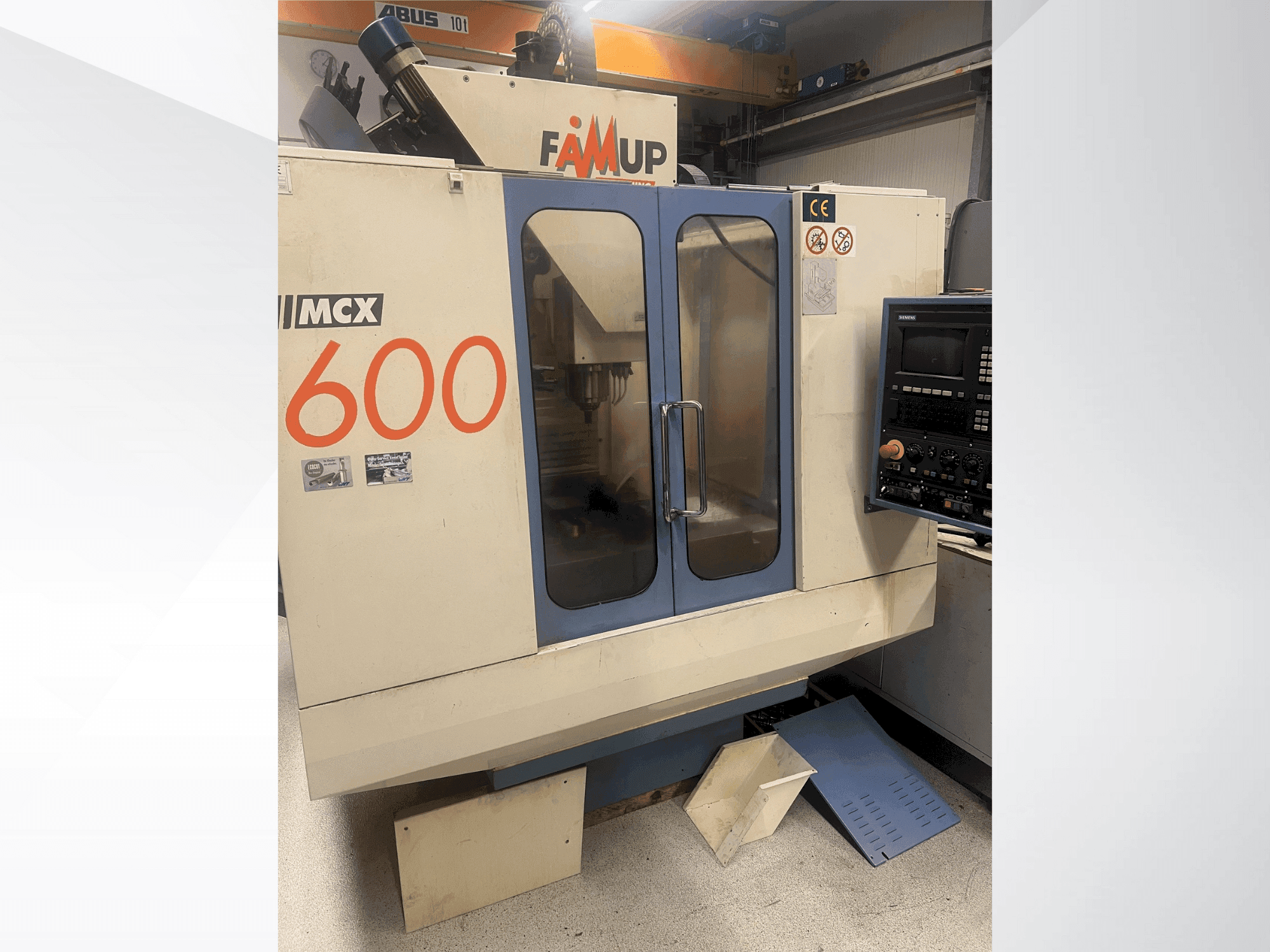 Frontansicht der FAMUP MCX 600  Maschine