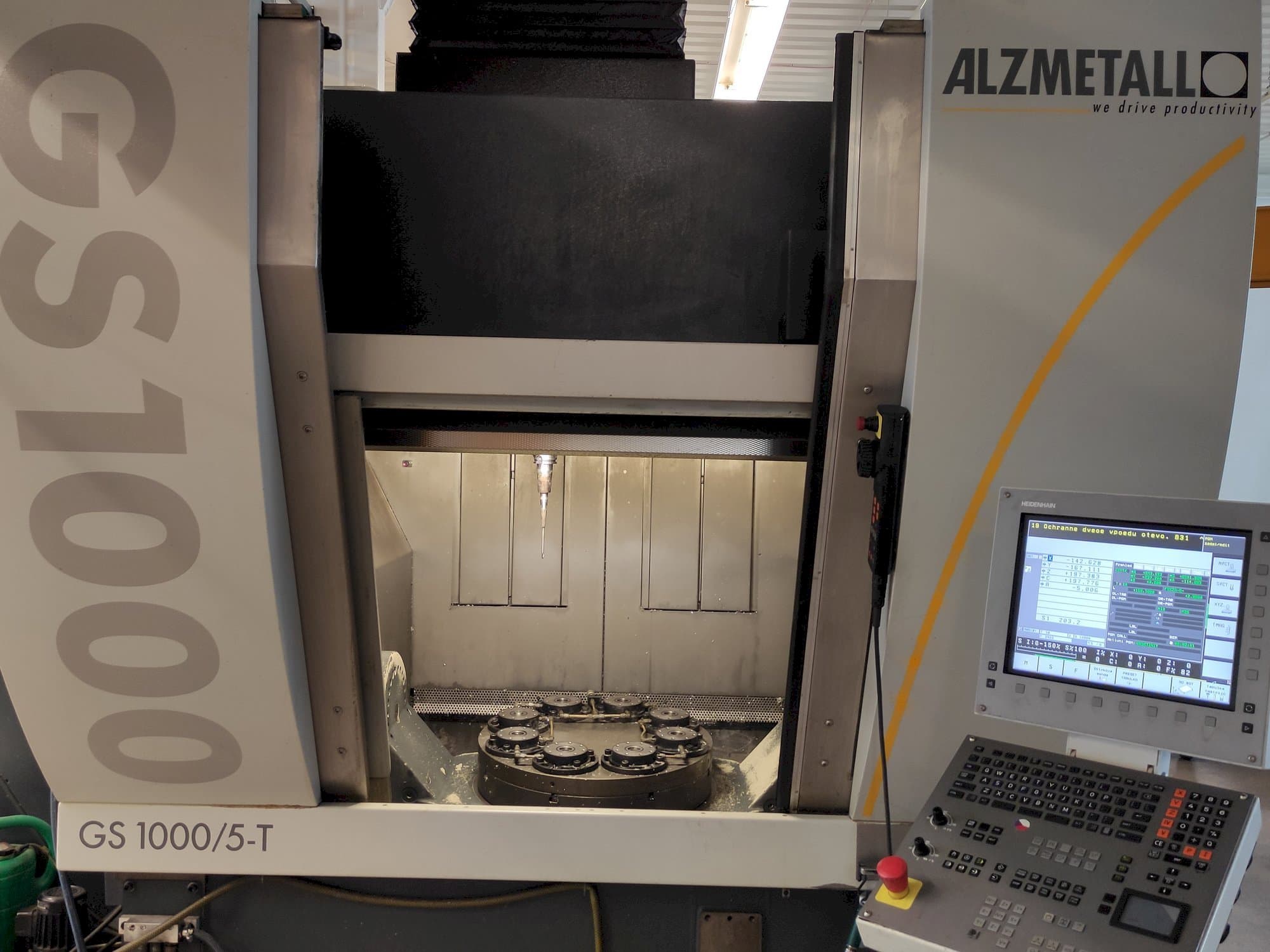 Frontansicht der Alzmetall GS1000/5-T  Maschine