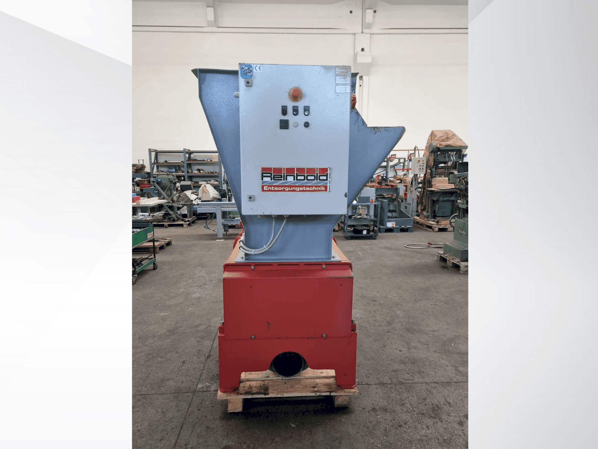 Frontansicht der REINBOLD RMZ 500  Maschine