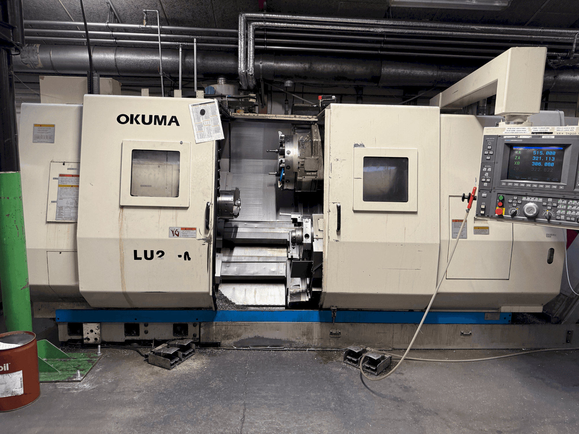 Frontansicht der Okuma LU2-M  Maschine