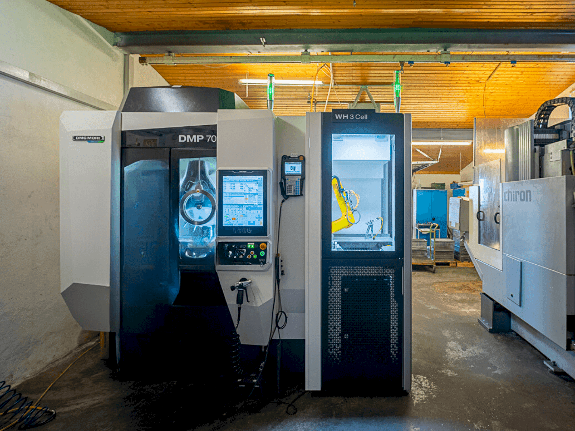 Frontansicht der DMG MORI DMP 70 with WH3  Maschine