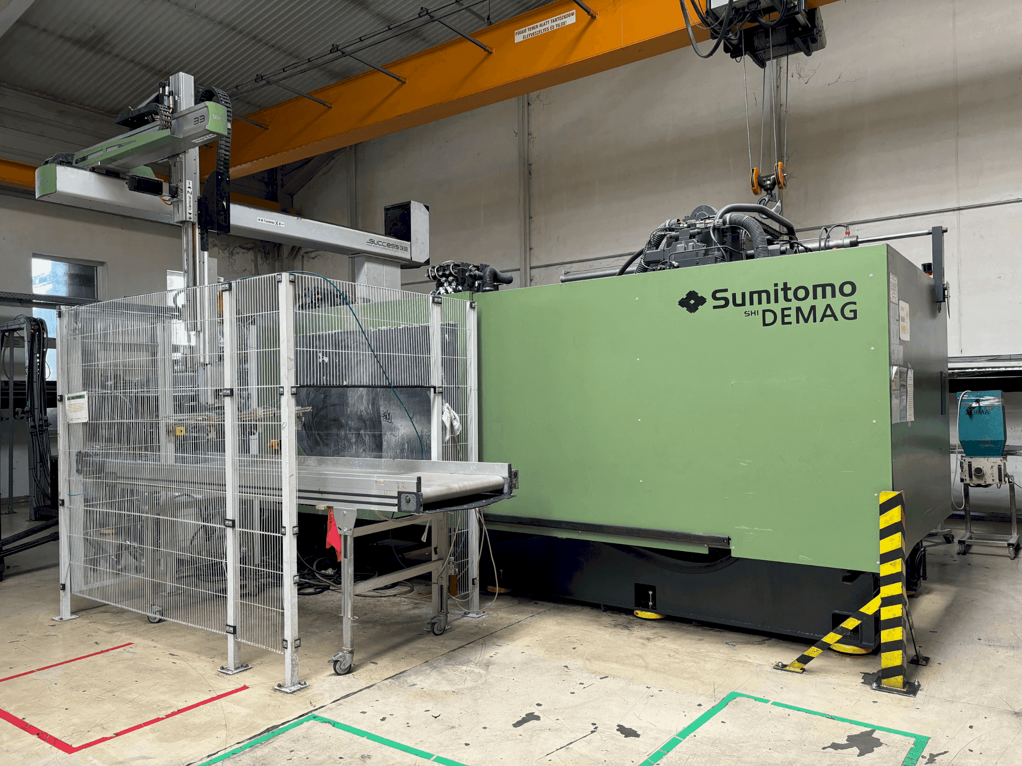 Frontansicht der SUMITOMO SHI DEMAG Systec 800/1120-6400  Maschine