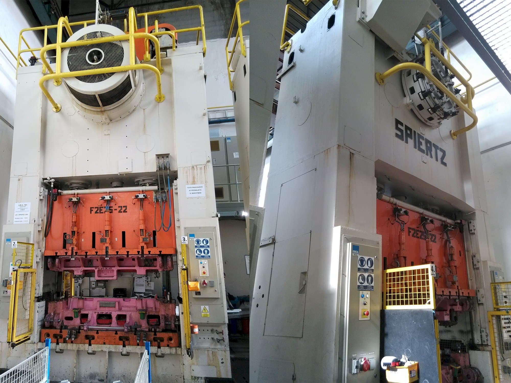 Frontansicht der Spiertz F2E 25x2.2  Maschine