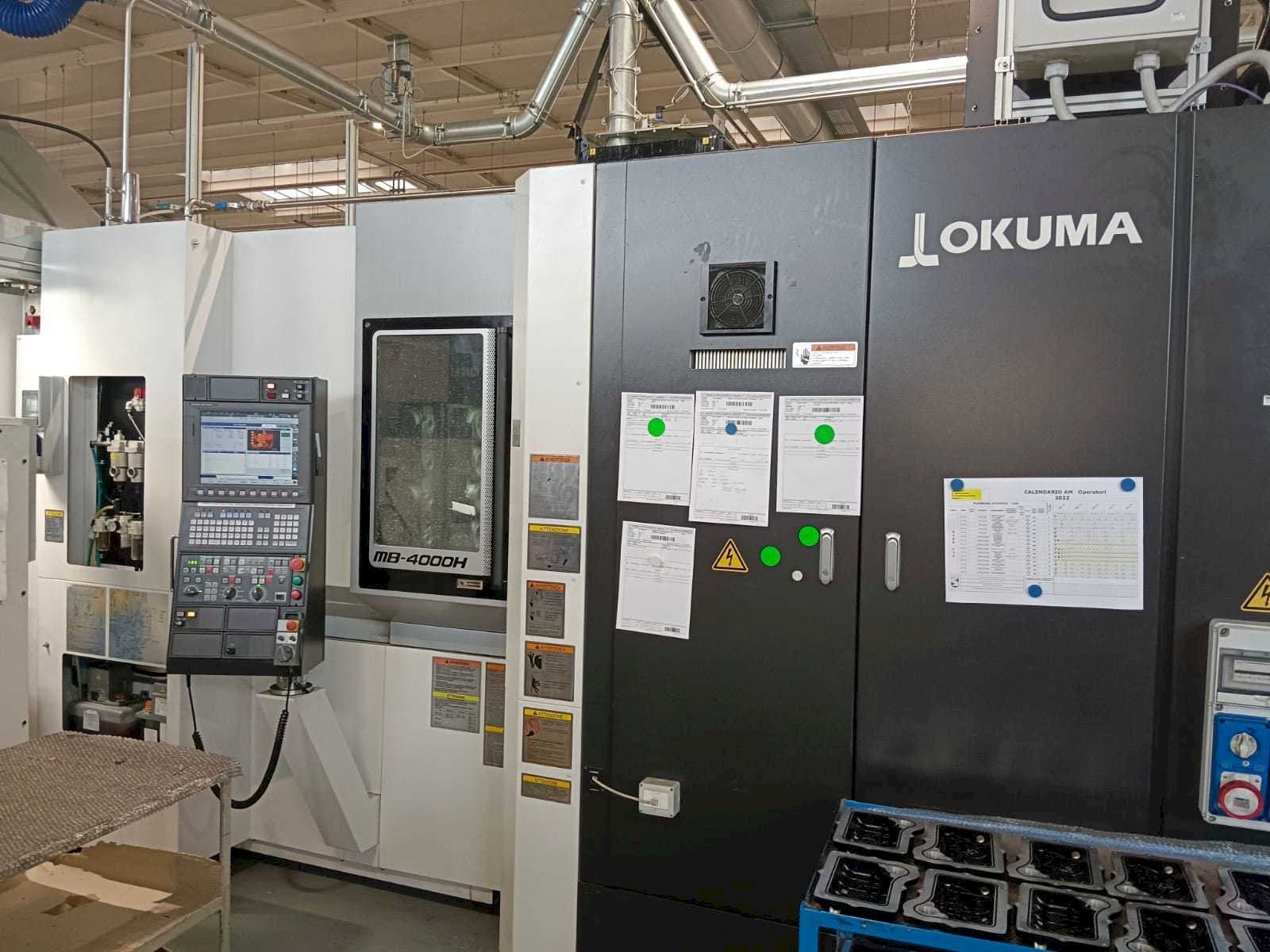 Frontansicht der Okuma MB-4000H  Maschine