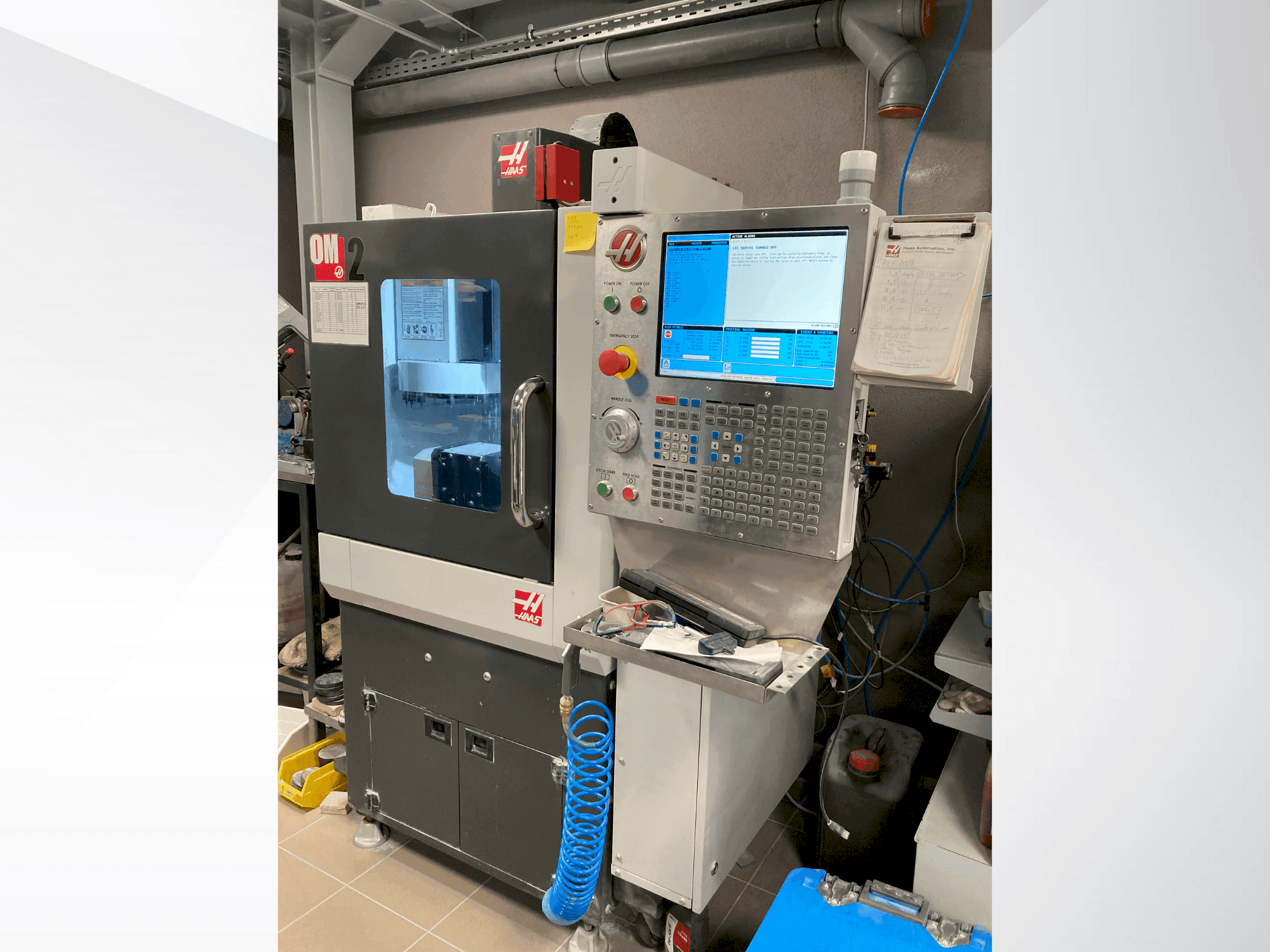 Frontansicht der HAAS OM-2A  Maschine