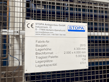 Frontansicht der TRUMPF STOPA LiftMasterCompact  Maschine