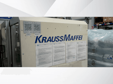Frontansicht der Krauss Maffei 340 c2/80  Maschine