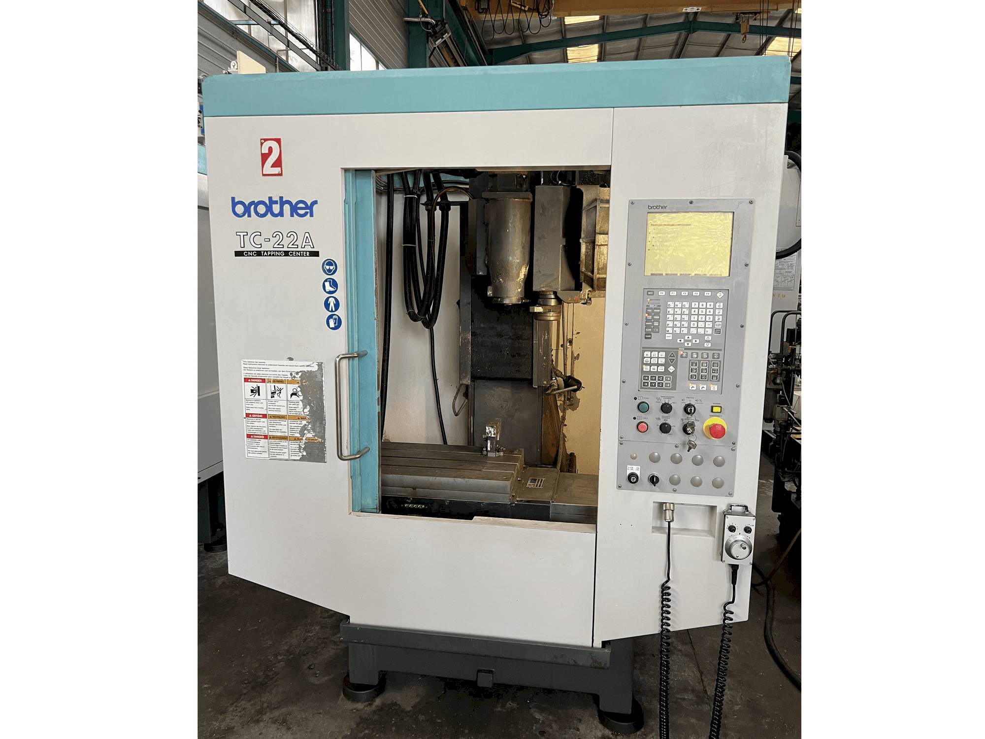 Frontansicht der Brother TC-22A Maschine