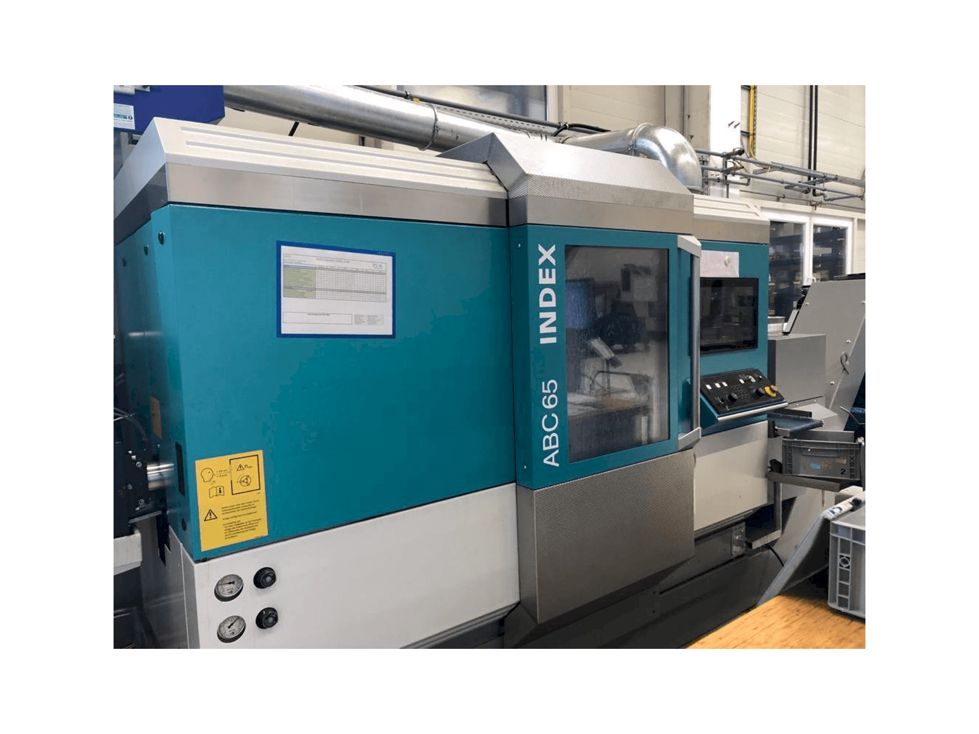 Frontansicht der Index ABC65 Maschine