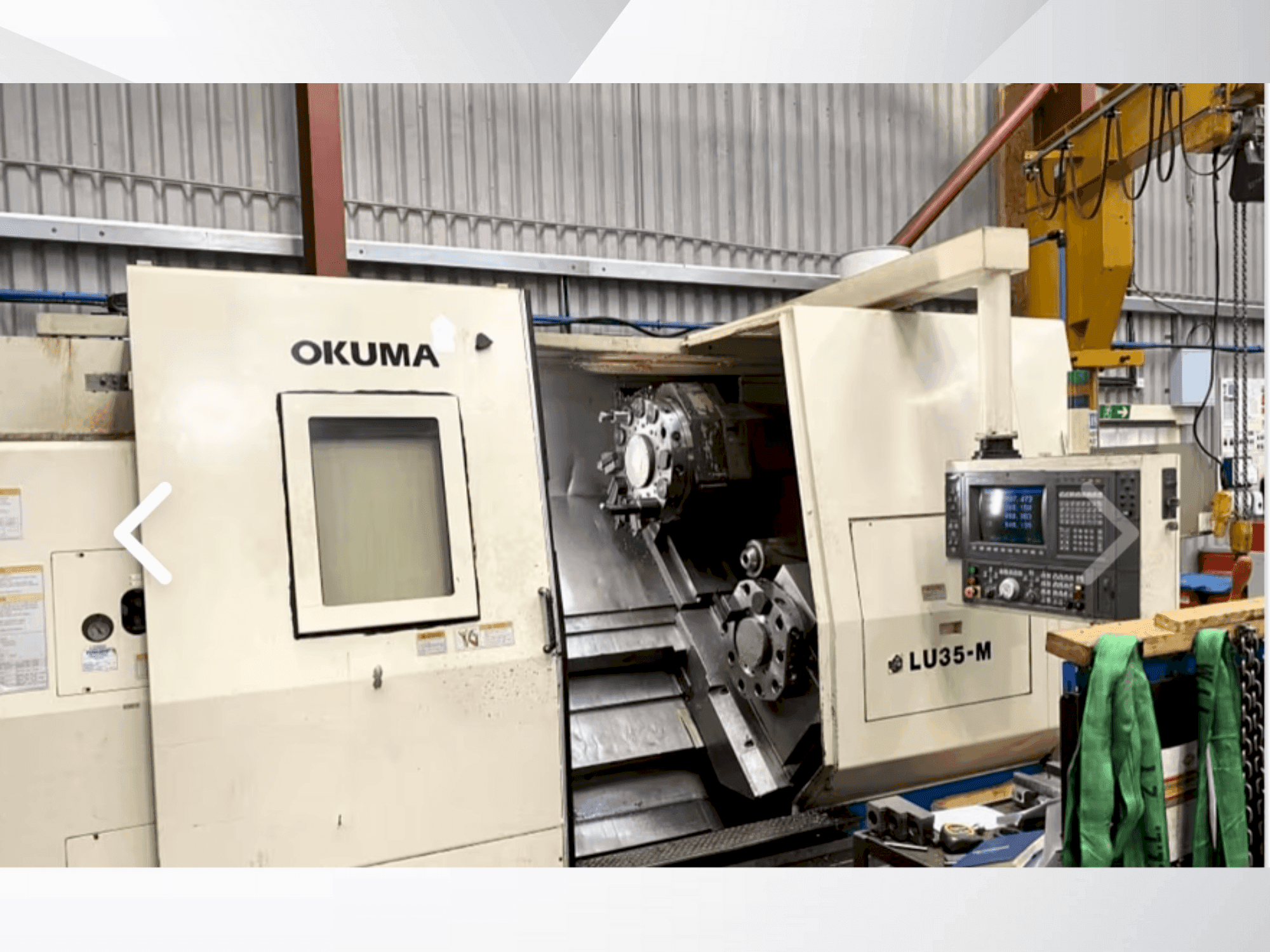 Frontansicht der Okuma LU 35M Maschine