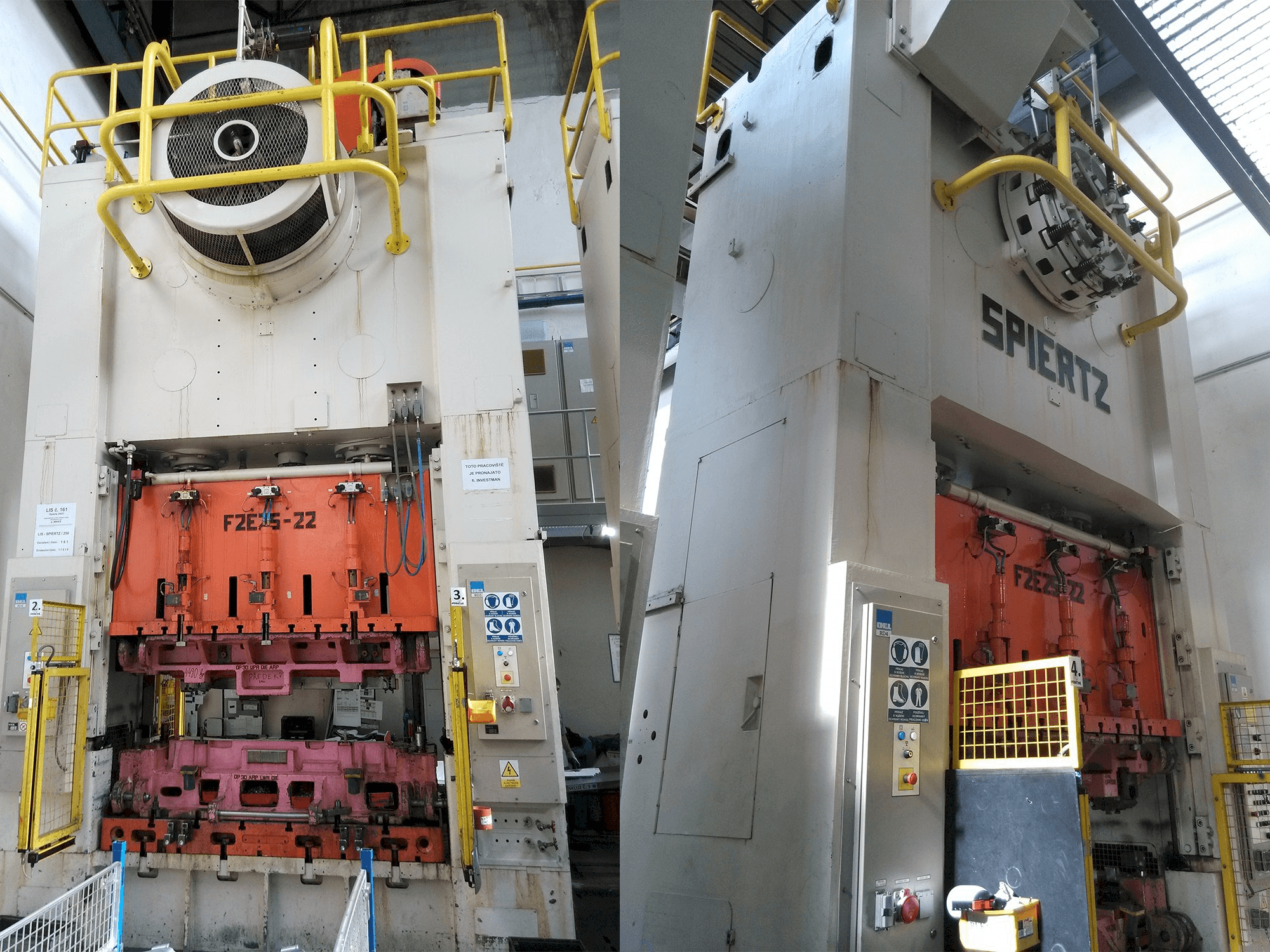 Frontansicht der Spiertz F2E 25x2.2 Maschine